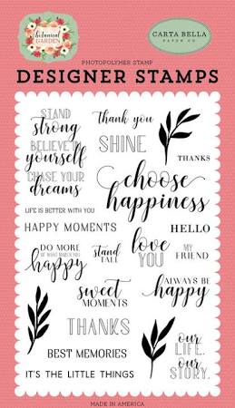 Carta Bella Bloom Botanical Garden Stand Tall Designer Stamp Set