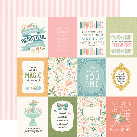 Carta Bella Secret Garden 3x4 Journaling Cards 12x12 Patterned Paper