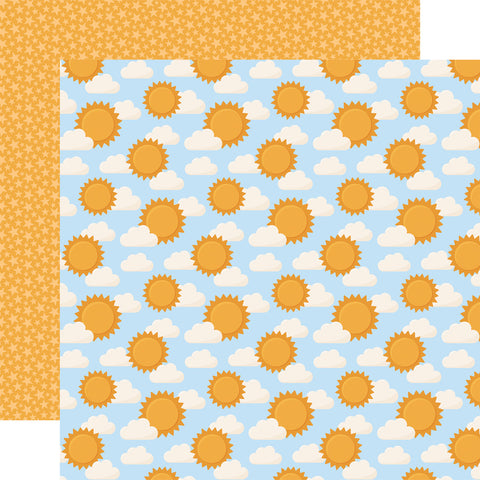 Echo Park Summer Break Sunny Day Sky 12x12 Patterned Paper