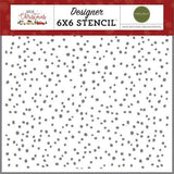 Carta Bella Hello Christmas Dashing Through The Snow Designer 6x6 Stencil