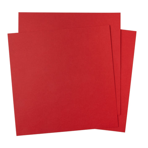 American Crafts 80lb Textured Cardstock 12"X12" - Crimson