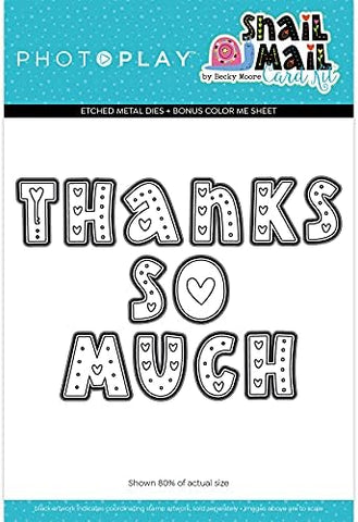 PhotoPlay Paper Snail Mail Etched Letter Die Set