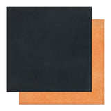 PhotoPlay Paper Halloween Junque Black / LT Orange 12x12 Coordinating Solid Paper