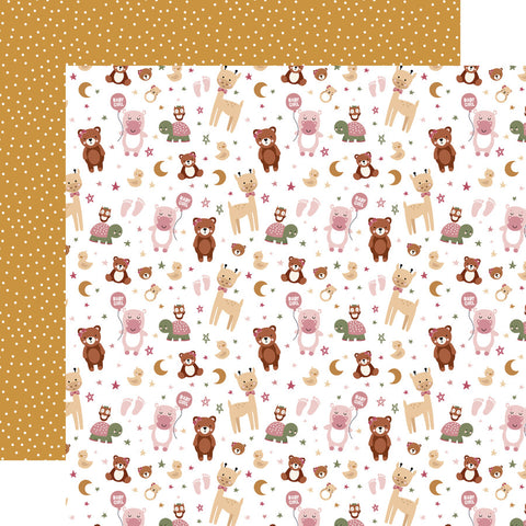 Echo Park Special Delivery:  Baby Girl - Baby Girl's Animals Patterned Paper