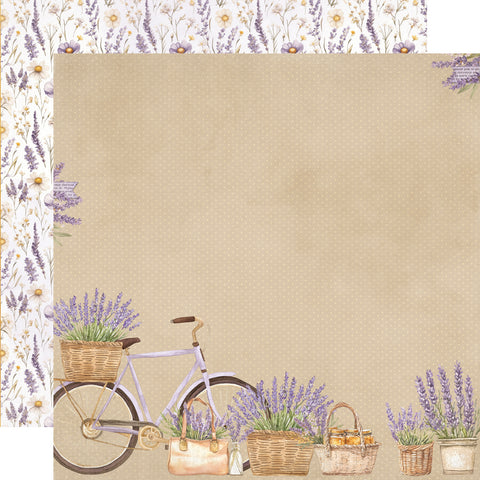 Simple Stories Simple Vintage Lavender Fields Life Is Sweet 12x12 Patterned Paper