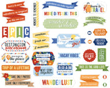 Echo Park Born To Travel Title & Phrases Embellishments