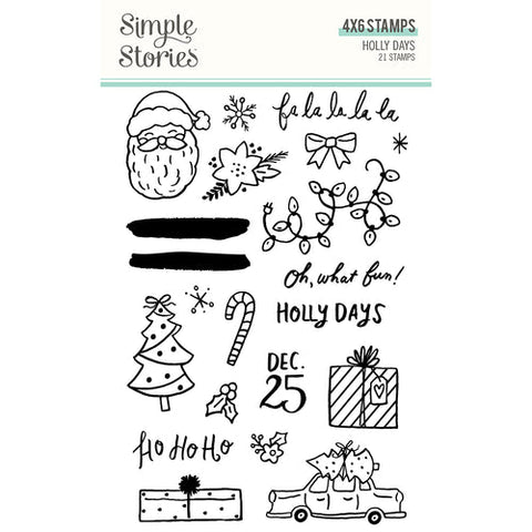 Simple Stories Holly Days Photopolymer Stamp Set