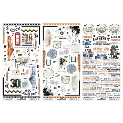 49 and Market Rust and Revs 2.0 Rub On Transfers Embellishments