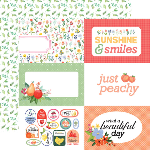 Carta Bella Fruit Stand 6x4 Journaling Cards Patterned Paper