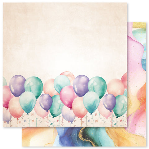 Paper Rose Studio Birthday Fun - Paper D 12x12 Patterned Paper