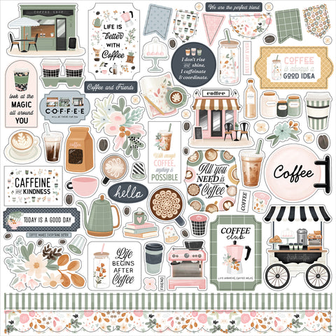 Carta Bella Coffee Shop Element Sticker Sheet