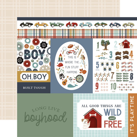 Carta Bella That's My Boy Multi Journaling Cards 12x12 Patterned Paper