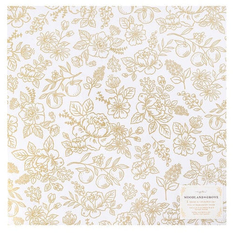 American Crafts Maggie Holmes Woodland Grove Gold Foil on Pearlescent Specialty Paper