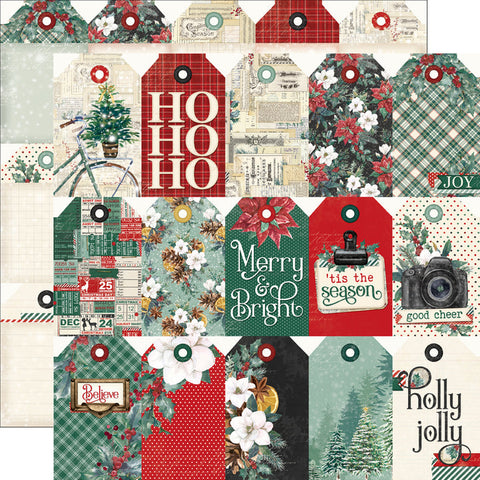 Simple Stories Simple Vintage 'Tis The Season Tag Elements Patterned Paper