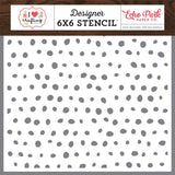Echo Park I Love Crafting Paint Dots Designer 6x6 Stencil