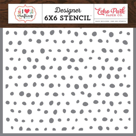 Echo Park I Love Crafting Paint Dots Designer 6x6 Stencil