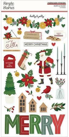 Simple Stories Hearth & Holiday 6x12 Chipboard Sticker Embellishments