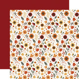 Carta Bella Americana Faith Family Fall Floral 12x12 Patterned Paper