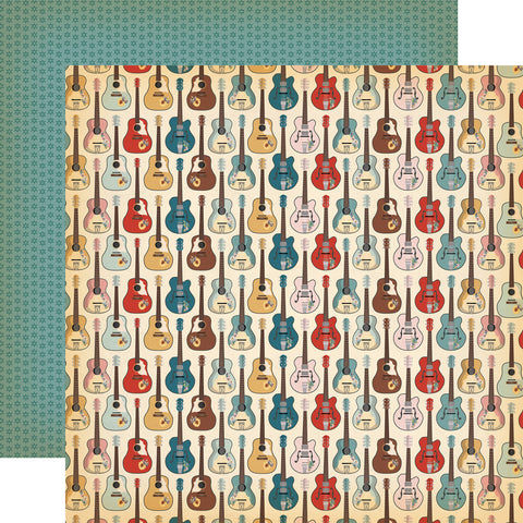 Carta Bella Cowgirl Wild West Guitars 12x12 Patterned Paper