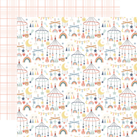 Echo Park Baby On Board It's A Girl Good Night Mobiles 12x12 Patterned Paper