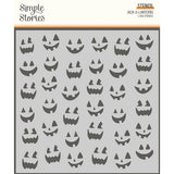Simple Stories Spooky Nights Jack-O-Lanterns 6x6 Stencil
