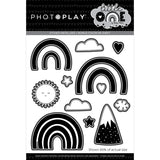 PhotoPlay Paper Little One Rainbows Etched Metal Die Set