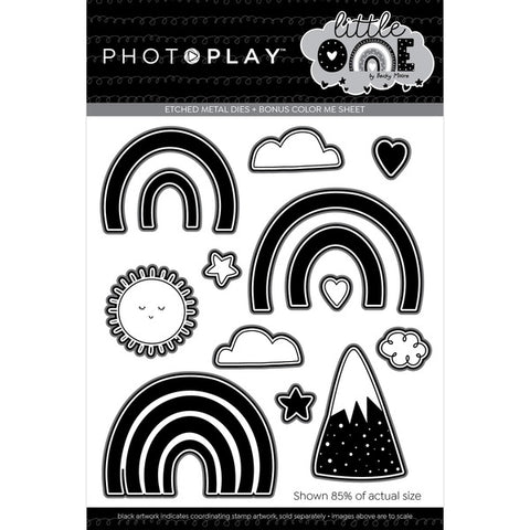 PhotoPlay Paper Little One Rainbows Etched Metal Die Set