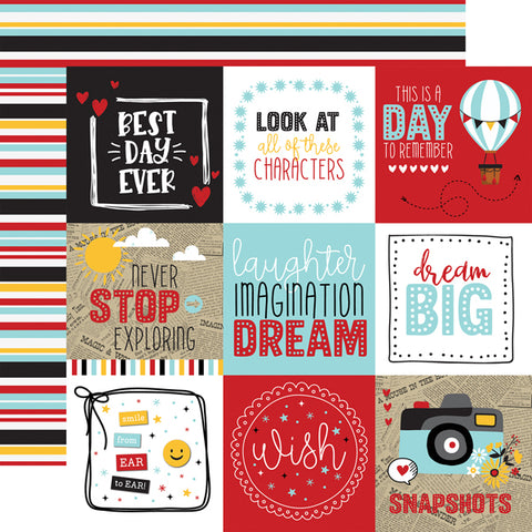 Echo Park A Magical Place 4x4 Journaling Cards Patterned Paper