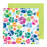 American Crafts Vicki Boutin Bold + Bright Spinning Wheels Patterned Paper