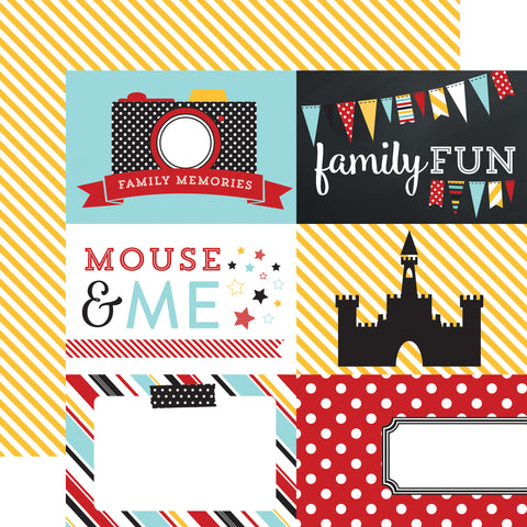 Echo Park Magical Adventure 4x6 Journaling Cards Patterned Paper