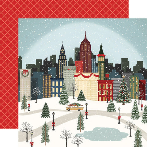 Carta Bella Christmas In The City Christmas City Scene 12x12 Patterned Paper