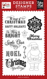 Echo Park Santa Claus Be Merry And Bright 4x6 Stamp Set