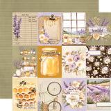 Simple Stories Simple Vintage Lavender Fields 3X4 Elements 12x12 Patterned Paper