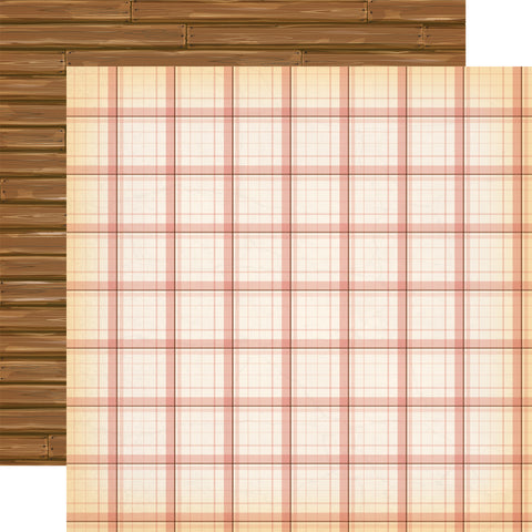 Carta Bella Cowgirl Darling Plaid 12x12 Patterned Paper