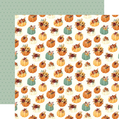 Carta Bella Harvest - Pumpkin Bouquets Patterned Paper