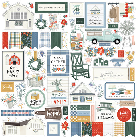 Carta Bella Farmhouse Summer Element Sticker Sheet
