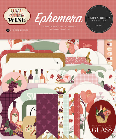 Carta Bella Wine Ephemera Embellishments