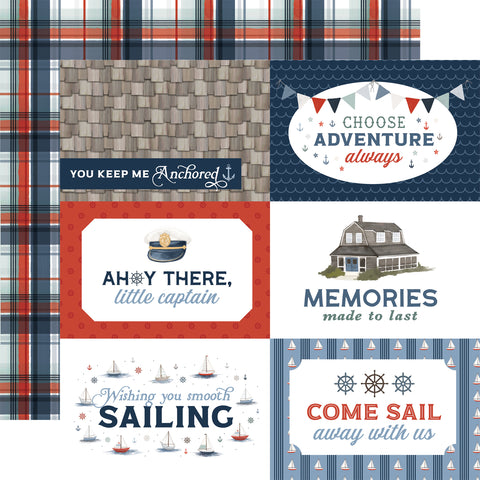 Carta Bella Seashore 6x4 Journaling Cards 12x12 Patterned Paper