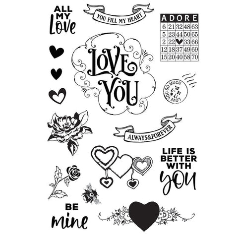 Simple Stories Simple Vintage My Valentine Photopolymer Stamp Set