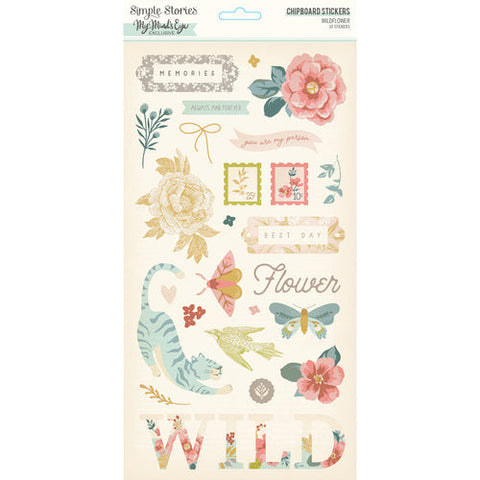 Simple Stories Wildflower 6x12 Chipboard Sticker Embellishments