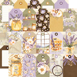Simple Stories Simple Vintage Lavender Fields Tag Elements 12x12 Patterned Paper