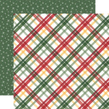 Echo Park Santa Claus Lane Festive Plaid Patterned Paper
