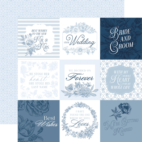 Echo Park Save The Date 4x4 Journaling Cards 12x12 Patterned Paper