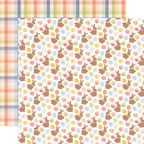 Echo Park Bunnies and Baskets Easter Basket Finds Patterned Paper
