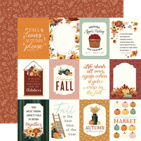 Carta Bella Harvest - 3x4 Journaling Cards Patterned Paper