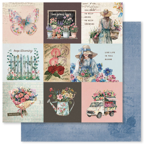 Paper Rose Studio Flower Shoppe Basics - Paper A 12x12 Patterned Paper