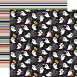 Echo Park Ghosts & Goblins Boo Eek Ghost 12x12 Patterned Paper