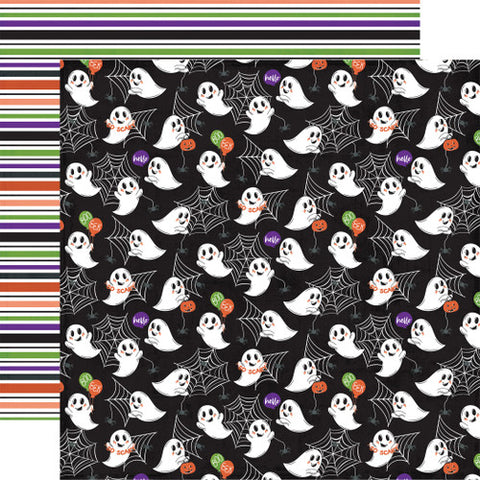 Echo Park Ghosts & Goblins Boo Eek Ghost 12x12 Patterned Paper