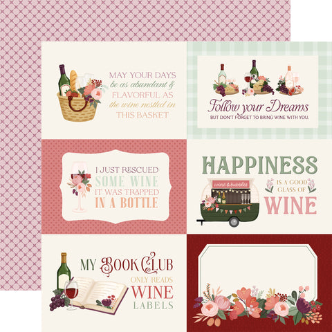 Carta Bella Wine Wine Journaling Cards 12x12 Patterned Paper