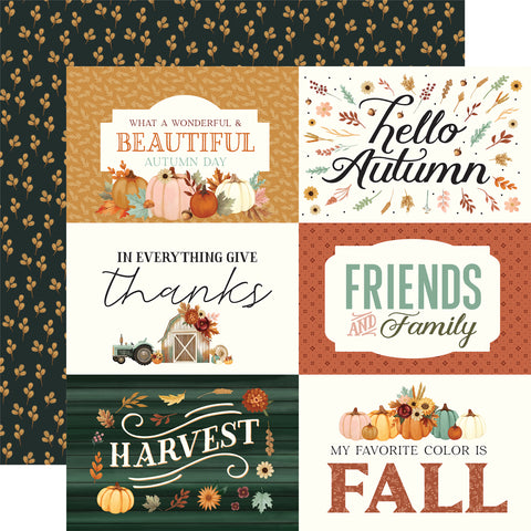 Carta Bella Harvest - 6x4 Journaling Cards Patterned Paper